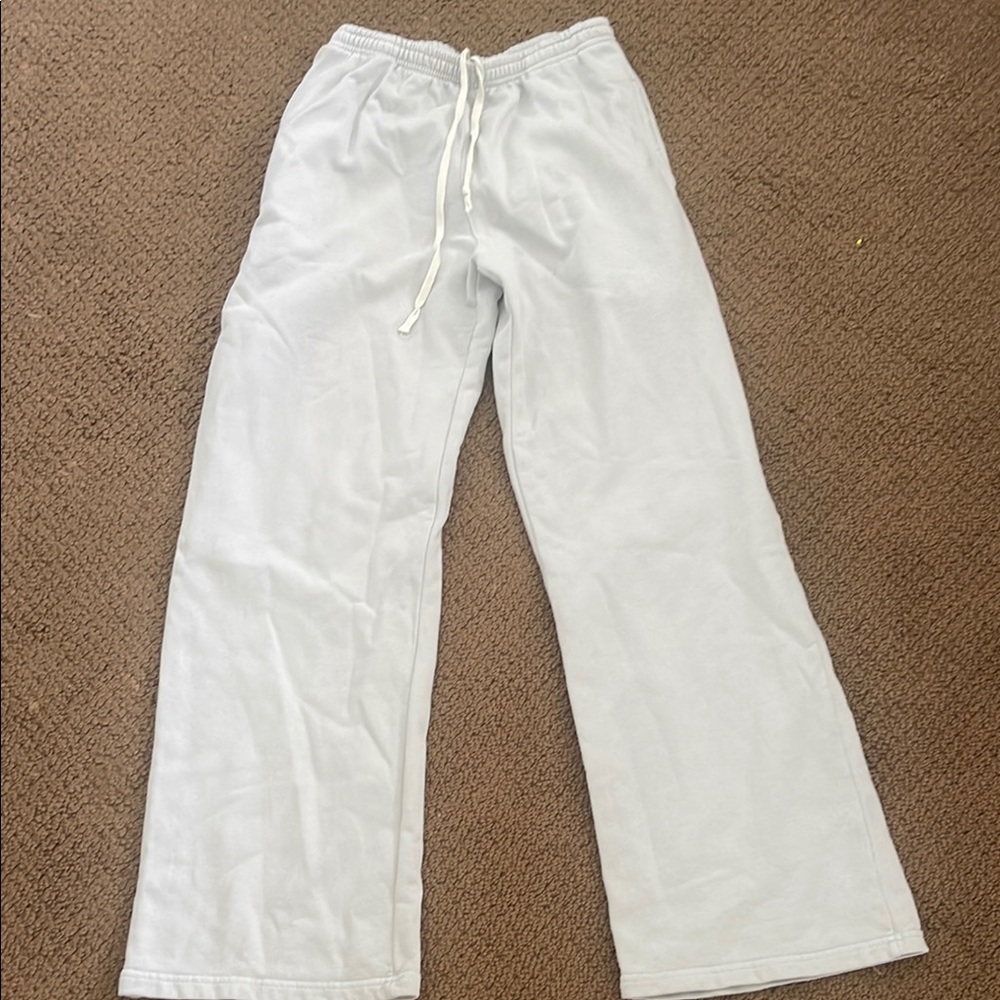 LIGHT BLUE brandy melville tie sweatpants!! worn 2x small mark